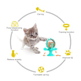 Interactive Cat Toy Treat Leaking Rotatable Wheel Toy for Cats Kitten Dogs Pet Products Accessories