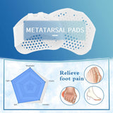6 Pairs Silicone Forefoot Pad Metatarsal Pads Ball Of Foot Cushions Support Gel Foot Cushion  for Reducing Forefoot Pain Callus