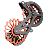 Oval Dish mtb Lightweight Carbon Fiber Bike Derailleur Pulley Wheels System Ceramic Bearing Guide Roller chainring bolts