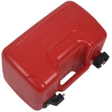 12L Portable Boat Yacht Engine Marine Outboard Fuel Tank Oil Box With Connector Red Plastic Corrosion-Resistant Anti-Static