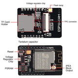 4-Pack ESP32-CAM WiFi Bluetooth Board ESP32-CAM-MB Micro-USB to Serial Port CH340G with OV2640 2MP Camera Module