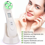 EMS Face Massager RF Radio Mesotherapy Face Lifting Device LED Photon Therapy Wrinkle Removal Vibration Deep Cleansing Machine