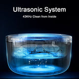 220V Ultrasonic Cleaner 750ml Automatic Intelligent Sonic Cleaning Machine Glasses Jewelry Makeup Brushes Denture Razor Cleaner