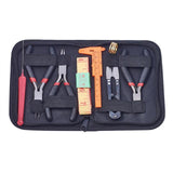 1Set Jewelry Making Tool Wire Cutter/Round Nose Pliers Side Cutting Pliers Scissor Vernier Tape Measure Beading Tweezers Awls
