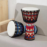 8 Inch Portable African Drum Djembe Hand Drum with Colorful Art Patterns Percussion Musical Instrument