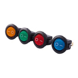 5Pcs Accessories: 4Pcs 12V LED Rocker On-Off Toggle SPST Switch &amp; 1 Pcs DC0-100V LED Digital Voltage Current Meter Head