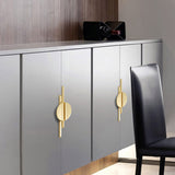 High Grade Cabinet Handle Modern Simple Semicircular Gold Pulls Wardrobe Door Knobs Zinc Alloy Household Hardware