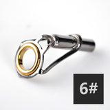 5PCS/Lot Fishing Rod Top Guide 1.6mm-4.6mm Fishing Tackle Rod Tip Repair Kit DIY Eye Rings Tool Accessories