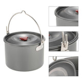 Hot Selling Outdoor Supplies Aluminum Alloy 4L Camping Hanging Single Pot Camping Picnic Soup Pot  Camping Stove