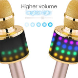 7 Colors Led Light USB Bluetooth Wireless Microphone Speaker Handheld Microphone Ktv Karaoke Mic Music Player