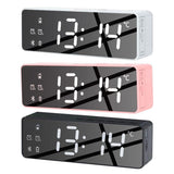 Wireless Speaker FM Radio Sound Box Desktop Alarm Clock Music Player TF Card Bass Speaker Multi-function Desk Clocks Night Light
