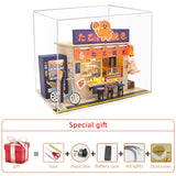 Diy Dollhouse Kit Miniature Building Wooden House Model Japanese-style Sushi Shop Kids Toys Adult Gift Big Doll House Furniture