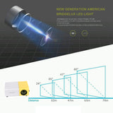 Salange YG300 Pro LED Mini Projector Supports 1080P HDMI USB Audio Portable Home Media Video Player for Kids