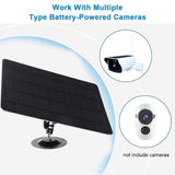 Camera Solar Panel IP67 Waterproof 10W Monocrystalline Solar Powered Charger for IP Security WiFi Camera Street Light