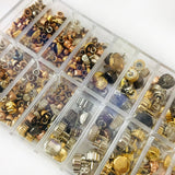 1 Box/Set Watch Crowns Parts Replacement Accessories 3.0 ~ 7.0 mm Copper Watch Assorted Head Quartz Watches Crown Repair Parts