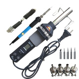 New Eu Plug,Gj-8018Lcd 220V 450W Degree Adjustable Electronic Heat Hot Air Desoldering Soldering Station+Electric Soldering Iron