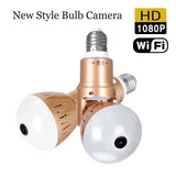 1080P Light Bulb Camera Lamp 360 Degrees FishEye Panoramic IP Camera Home Security Infrared and White Light Wireless P2P Camera