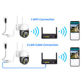 Hiseeu Wireless WIFI Dome Camera Outdoor 1080P 5x Digital Zoom PTZ Control IP Camera Audio CCTV Surveillance For House security