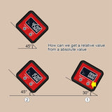 Digital Angle Finder Backlight Angle Gauge Level Box Protractor with V-Groove Magnetic for Carpentry Building Masonry