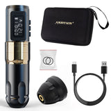 AMBITION MARS Wireless Tattoo Machine Pen With Rechargeable Battery Adjustable Stroke For Lining Shading Coloring