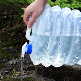 3L Outdoor Camping Foldable Bucket Water Bag Container With Tap Portable hydration pack outdoor shower portable camping shower
