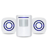 1 Set EU/US Plug Smart Door Bell Motion Sensor Wireless Doorbell Alert Secure System Alarm Doorbell 38 Chimes Door Ring Receiver