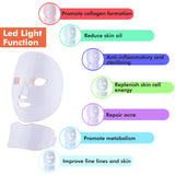 Photontherapy Facial Mask Machine Skin Rejuvenation Beauty 7 Colors LED Light for Acne Remover Anti Wrinkles Face Care Mask SPA
