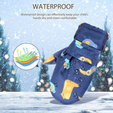 Kids Winter Warm Gloves Boys Girls Ski Gloves Waterproof Mittens Fleece Lined Snowboard Gloves Lightweight Windproof Gloves