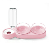 Automatic Cat Bowl Water Dispenser Water Storage Pet Dog Cat Food Double Bowl Food Container with Waterer Pet Waterer Feeder