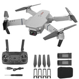 E88 4K HD Dual Camera Drone With 2.4G 6-Axis Gimbal Stabilizer RC Quadcopter WiFi FPV Foldable Drone  APP Connection