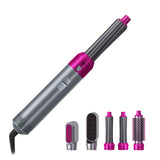 5 In1 Hair Dryer Comb One Step Multi Functional Hair Curling Styling Straightener Curler Electric Air Iron Wand Brush