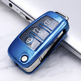 Car Styling Soft TPU Key Case For Audi A1 A3 A4 A5 Q7 A6 C5 C6 Car Holder Shell Remote Cover Car-Styling keychain auto