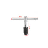 T-shaped Ratchet Wrench M3-M6 Adjustable Ratcheting T-Handle Tap Wrenches 45# Steel Reamer Hand Tool For Bicycle Repair