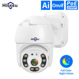 Hiseeu H.265 1080P POE PTZ IP Camera 4X Digital Zoom Two-way Audio 2MP Waterproof Outdoor Security Camera