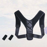 Breathable Straightener Posture Corrector Brace Adjustable Back Spine Column Posture Correction Belt (Leather)