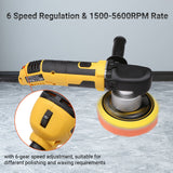 6-inch Variable Speed Dual Action Car Polisher Polishing Machine Electric Powered Waxer Electric Vibration Polishing Machine
