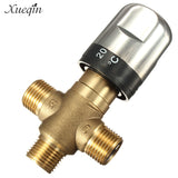 Xueqin Brass Thermostatic Mixing Valve Bathroom Faucet Temperature Mixer Control Thermostatic Valve Home Improvement