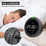 2022.3 in 1 Air Quality Monitor USB Rechargeable CO2 Monitor with Temperature Humidity Air Gas Detector for Home Security