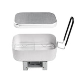 Mini Folding Camping Stove Lunch Box Steaming Rack Bowl Combo Set for Picnic Camping Hiking Fishing Mountaineering