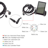 Al Alloy E Scooter Motor Controller Intelligent Brushless Motor Controller + Electric Scooter LCD Instrument Display Replacement