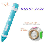 3D Pen DIY 3D Printer Pen Drawing Pens 3d Printing Best for Kids With PCL Filament 1.75mm Christmas Birthday Gift