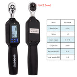 ES2-006AN 1/4 Inch Digital Torque Wrench with Backlight Sound LED Alarm Real-time Peaks Four Units Switching Torque Wrench