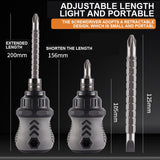 12 In 1 Cross Multi-Function Telescopic Bit Mini Screwdriver Ratchet Dual-Purpose Screwdriver Repair Hand Tool Household