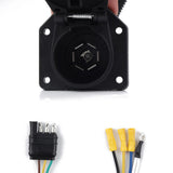 1pc 7 Pin Trailer Plug Durable Prime Adapter Wiring Connector Socket for Vehicle A30  12V American Trailer Connector