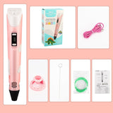 Portable 3D Pen Original DIY 3D Printing Pen With ABS Filament Creative Toy Birthday Gift For Kids Design Drawing DIY Pen