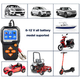 KW650 Car Battery Tester Automatic Charger Diagnostic Tool 6V 12V Car Battery Tester For Motorcycle Electric Vehicle Boat