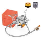 TOMSHOO Foldable Camping Gas Stove with Adapters Outdoor Stove Gas Burner for Outdoor Backpacking Fishing Cooking