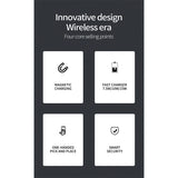 15W Magnetic Wireless Charger 3 in 1 for iPhone 11 12 8 Plus XR, for Earphone, Fast Charging Stand, Wireless Charger