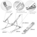 Laptop Stand Foldable 6 + 9 Levels Double Layer Height Adjustable Aluminum Portable Bracket