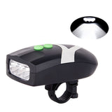 Universal Front Head Light Cycling Lamp Electronic Bell Horn 3 LED Bike Bicycle Light Hooter Siren Waterproof Accessory